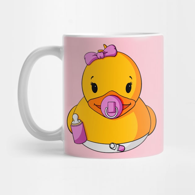 Baby Girl Rubber Duck by Alisha Ober Designs